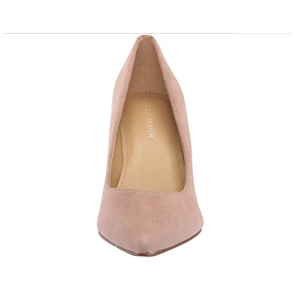 Marc Fisher Light Pink Suede Block Heel Pumps 8.5M - Picture 6 of 6